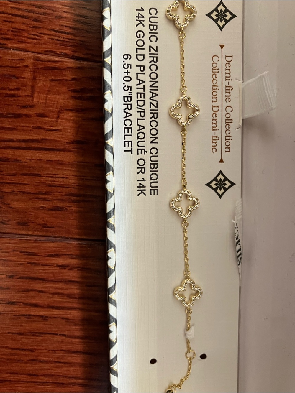Rachel Zoe Gold Plated Clover Link Bracelet - Gold - Picture 2 of 4